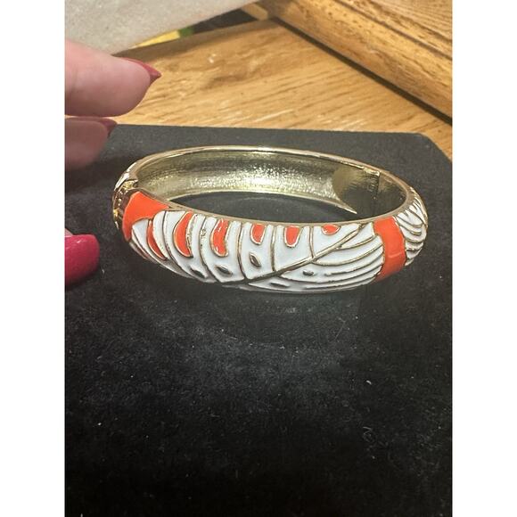 Sequin Nordstrom Multicolor Gold Tone Statement Enamel Bangle Bracelet # 218 - Picture 2 of 4